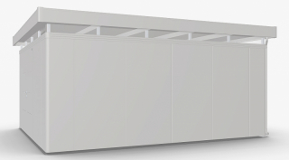 Biohort Záhradný domček BIOHORT CasaNova DUO 430 x 530 (strieborná metalíza) orientace dverí vľavo obr-4
