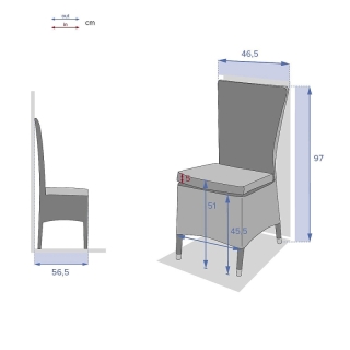 DEOKORK Ratanové kreslo jedálenské BORNEO LUXURY (sivá) obr-1