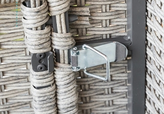 DEOKORK Ratanová zostava SANTORINI pre 4 osoby (hnedá) obr-3