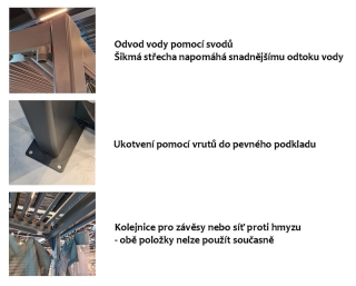 DEOKORK Záhradný hliníkový altánok LUXURY 4x3 m (grafit) obr-3