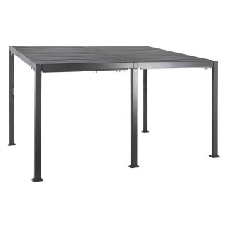 DEOKORK Záhradný hliníkový altánok LUXURY 4x3 m (grafit) obr-4