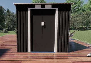 Záhradný domček plocha 201 x 121 cm (šedá) obr-2