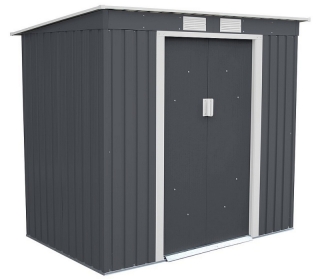 Záhradný domček plocha 201 x 121 cm (šedá) obr-3