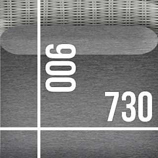 DEOKORK Ratanový stredový diel BORNEO LUXURY (sivá) obr-2