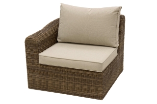 DEOKORK Ratanová lavica pre 2 osoby BORNEO LUXURY (hnedá) obr-3