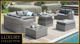 DEOKORK Ratanová modulová zostava BORNEO LUXURY pre 8 osôb (sivá)