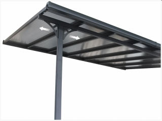 Pergola 436 x 305 cm (čierna šedý polykarbonát) obr-4