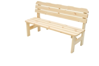 DEOKORK Masívna drevená záhradná lavice z borovice drevo 32 mm (180 cm) obr-1