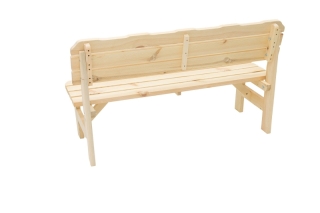 DEOKORK Masívna drevená záhradná lavice z borovice drevo 32 mm (180 cm) obr-3