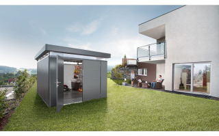 Biohort Záhradný domček BIOHORT CasaNova 430 x 230 (sivá kremeň metalíza) orientace dverí vpravo obr-3