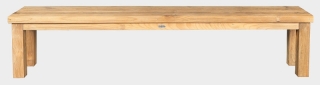 DEOKORK Záhradná teaková lavica FLOSS RECYCLE (rôzne dĺžky) 190 cm obr-1