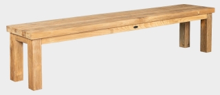 DEOKORK Záhradná teaková lavica FLOSS RECYCLE (rôzne dĺžky) 190 cm obr-2