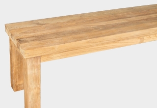 DEOKORK Záhradná teaková lavica FLOSS RECYCLE (rôzne dĺžky) 220 cm obr-3