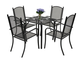 DEOKORK Záhradná kovová zostava NANCY MINI 1+4