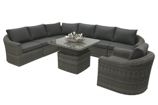 DEOKORK Ratanová modulová zostava BORNEO LUXURY pre 7 osôb (sivá) obr-1