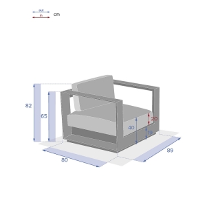 Hliníkové kreslo MADRID (antracit) obr-2