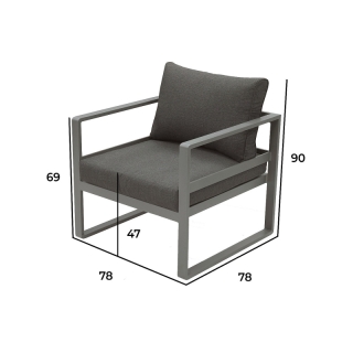 DEOKORK Hliníkové kreslo TITANIUM obr-1