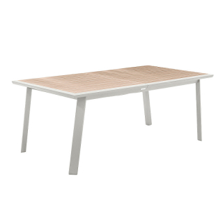 Hliníkový stôl NOVARA 220/314 cm (biela) obr-1