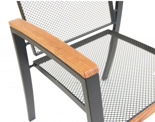 DEOKORK Kovové kreslo MANHATTAN (čierna) obr-3