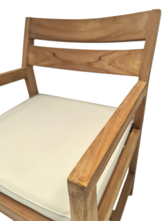 DEOKORK Záhradné pevné kreslo WINSTON (teak) obr-1