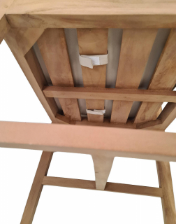 DEOKORK Záhradné pevné kreslo WINSTON (teak) obr-3