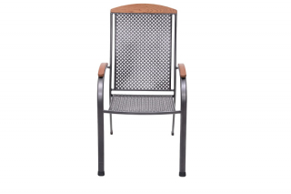 Kovové kreslo s drevenými podrúčkami PROVENCIA obr-1