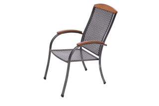 Kovové kreslo s drevenými podrúčkami PROVENCIA obr-2