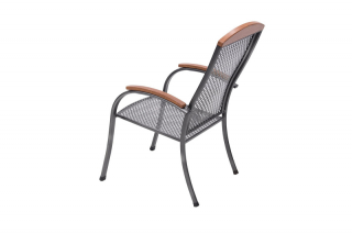 Kovové kreslo s drevenými podrúčkami PROVENCIA obr-3