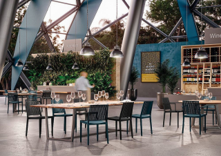 Plastové kreslo s podrúčkami HELSINKY (rôzne farby) béžová obr-4