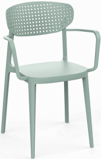 Plastová stolička s podrúčkami OSLO (rôzne farby) béžová obr-4