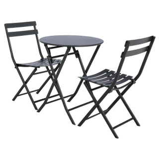 Hliníkový skladací stôl SUNNY ø 60 cm (antracit) obr-3