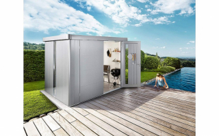 Biohort Záhradný domček BIOHORT Neo 2D duo 348 × 236 cm (sivý kremeň metalíza) obr-2