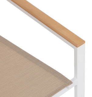 DEOKORK Hliníkové kreslo s textíliou ZEUS (biela) obr-1