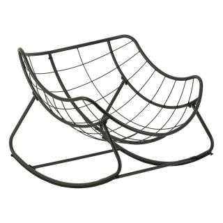 Kovové hojdacie kreslo OSCAR (antracit) obr-3