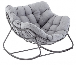 Kovové hojdacie kreslo OSCAR (antracit) obr-4