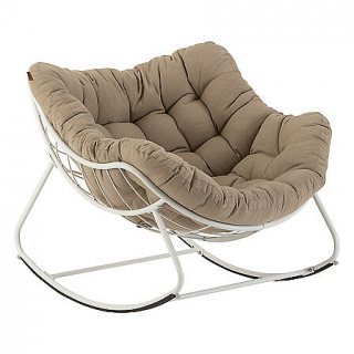 Kovové hojdacie kreslo OSCAR (biela) obr-1