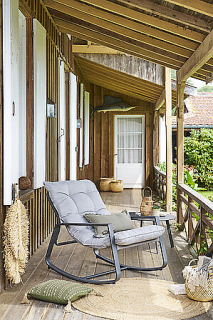 Kovové hojdacie kreslo FELIX (antracit) obr-1