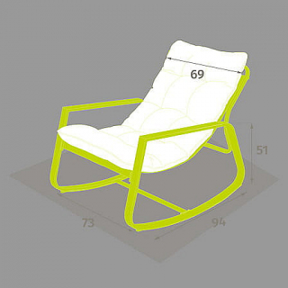 Kovové hojdacie kreslo FELIX (antracit) obr-3