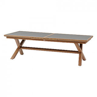 DEOKORK Hliníkový stôl BERGAMO II. 250/330 cm (antracit/dekor dreva) obr-1