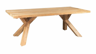 DEOKORK Teakový stôl SPIDER RECYCLE 220 × 100 × 75 cm