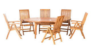 DEOKORK Teaková zostava ELEGANTE RIVA II