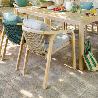 DEOKORK Luxusná jedálenská zostava z akácie BRIGHTON 1+8 obr-1