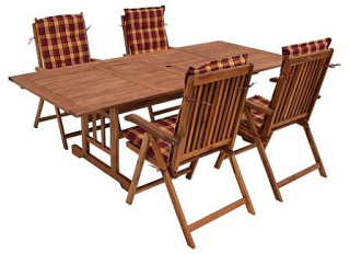 DEOKORK Záhradné polohovacie kreslo s poduškou WELLINGTON obr-1