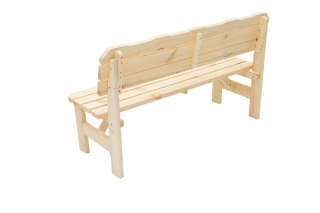 DEOKORK Masívna drevená záhradná lavice z borovice drevo 32 mm (150 cm) obr-2