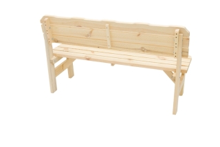 DEOKORK Masívna drevená záhradná lavice z borovice drevo 32 mm (150 cm) obr-3