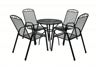 DEOKORK Záhradná kovová zostava STONE 1+4 obr-1