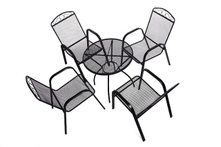 DEOKORK Záhradná kovová zostava STONE 1+4 obr-2