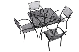 DEOKORK Záhradná kovová zostava MILANO II. 1+4 Stôl 105x105 cm obr-2