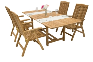 DEOKORK Záhradná teaková zostava LAGUNA II. 1+4