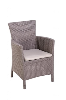 DEOKORK Záhradná zostava z umelého ratanu HAVANA 1+4 (cappuccino) obr-1